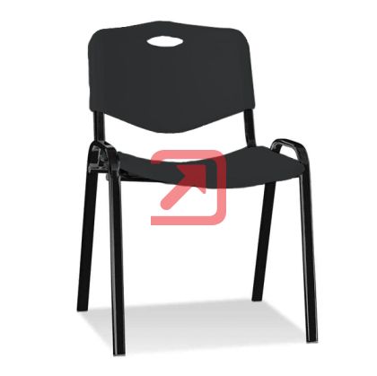 Стол ISO Plastic Black Посетителски, Пластмаса, Черен
