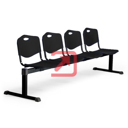 Пейка Iso Black Plastic Четворка, Пластмаса, Черна