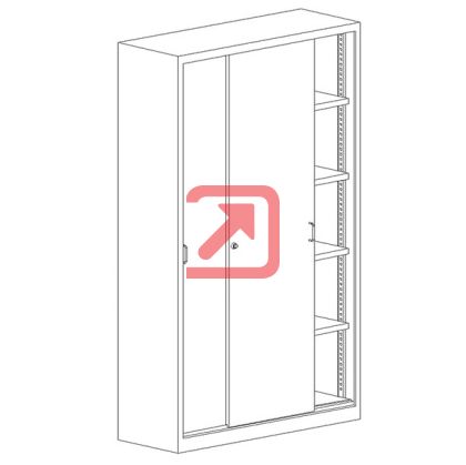 Метален шкаф Malow Office Locker SBM 222 С четири рафта, 100x43.5x199 cm Сив