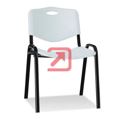 Стол ISO Plastic Black Посетителски, Пластмаса, Сив