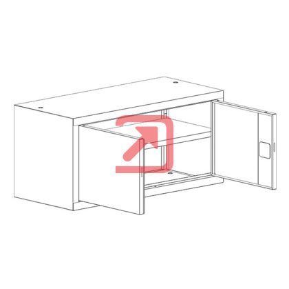 Надстройка за метален шкаф Malow Office Locker SBM 403 С един рафт, 100x43.5x46.5 cm Сив