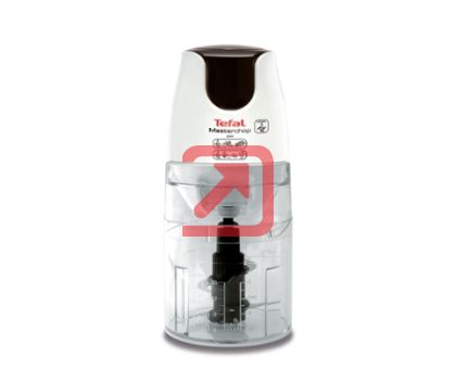 Чопър Tefal MB450B38, Masterchop XL, 500 W, Capacity 500 ml, 4 stainless steel blades, 3 in 1: grinding, chopping and mixing, white/dark warm silver