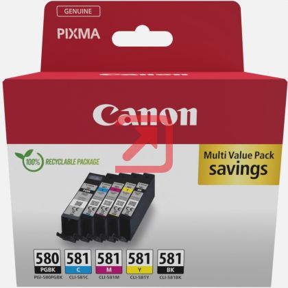 Консуматив Canon PGI-580/CLI-581 PBK/C/M/Y Pigment + Ink Cartridge Multi Pack