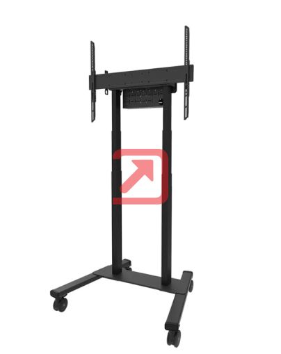 Стойка Neomounts Motorised Mobile Stand incl. storage box, 10 cm. Wheels Floor - VESA 100x100 up to 800x600