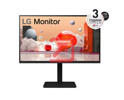 Монитор LG 27BA550-B, 27" IPS LED AG,  5ms GTG, 1300:1, 250cd/m2, Full HD 1920x1080, 100Hz, sRGB 99%, Usb Hub, D-Sub,  Display Port, HDMI, Speakers 2Wx2, Reader Mode, Tilt, Swivel, Height Adjustable, Pivot, LG Switch app, Headphone Out, Black