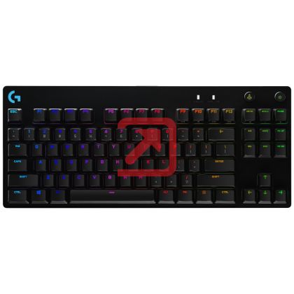 Клавиатура Logitech G Pro TKL Keyboard, GX Clicky, Lightsync RGB, Detachable Cable, 3-Step Angle Adjustment, 12 Programmable F Keys, Black