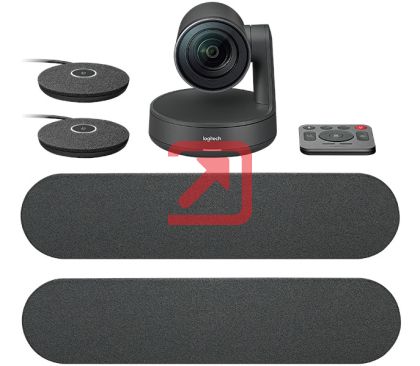 Уебкамера Logitech Rally Conference Solution, 2xRally Speaker, 2xRally Mic Pod, Ultra HD 4K 30 fps, Up To 16 Seats, Motorized PTZ Camera, RightSight, RightLight, RightSound, 15x HD Zoom, Autofocus, Black