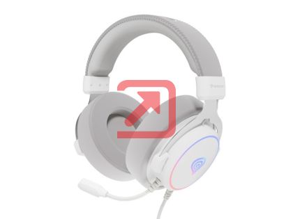 Слушалки Genesis Headset Neon 764 with microphone, RGB illumination, USB, White