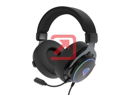 Слушалки Genesis Headset Neon 764 with microphone, RGB illumination, USB, Black