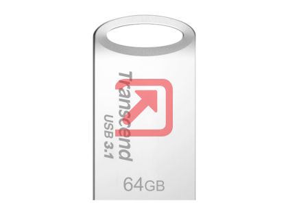 Памет Transcend 64GB JETFLASH 710, USB 3.1, Silver Plating