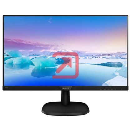 Монитор Philips 243V7QJABF, 23.8" IPS WLED, 1920x1080@75Hz, 4ms GtG, 250cd m/2, 1000:1, DCR 200M:1, FlickerFree, Low Blue Mode, 2Wx2, Tilt, D-SUB, HDMI, DP