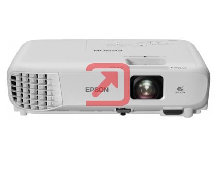 Мултимедиен проектор Epson EB-W06, WXGA (1280 x 800, 16:10), 3700 ANSI lumens, 16 000:1, HDMI, USB, WLAN (optional), Speakers, 24 months, Lamp: 12 months or 1000 h, White