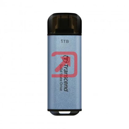 Твърд диск Transcend 1TB, USB External SSD, ESD300C, USB 10Gbps, Type C, Sky Blue