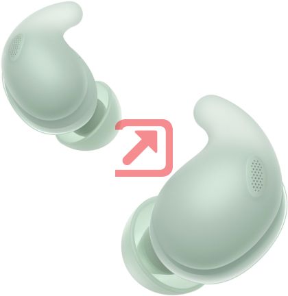 Слушалки Sony LinkBuds Fit WFLS910NG, green