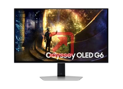 Монитор Samsung 27DG610 27" Odyssey G6 Smart, OLED, 240 Hz, 1 ms GTG, 2560x1440, DP 1.4, 2xHDMI 2.1, 2xUSB, Wi-Fi, Bluetooth, Tizen, Silver