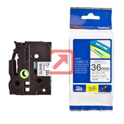 Консуматив Brother TZe-261 Tape Black on White, Laminated, 36mm, 8 m - Eco