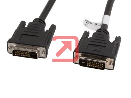 Кабел Lanberg DVI-D (M) (24+1)-> DVI-D (M) (24+1) cable 1.8m, dual link, black