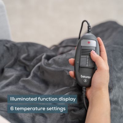 Термоподложка Beurer HD 74 Cosy Dark Gray Heated Overblanket, LE 2024