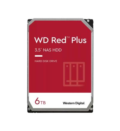 Твърд диск Western Digital Red 6TB Plus ( 3.5", 256MB, 5400 RPM, SATA 6Gb/s )
