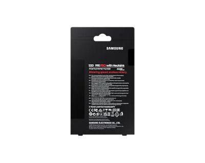 Твърд диск Samsung SSD 990 PRO 2TB Heatsink PCIe 4.0 NVMe 2.0 M.2 V-NAND 3-bit MLC, 256-bit Encryption, Read 7450 MB/s Write 6900 MB/s