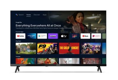 Телевизор Sharp 32FH2EA, 32" LED Android TV, HD 1366x768, Frameless, DVB-T/T2/C/S/S2, Active Motion 400, 1 000 000:1, Speaker 2x8W, Dolby Digital, Google Assistant, Chromecast Built-in, 3xHDMI, Video/Audio input (3 x RCA), CI+, USB, Wi-Fi, Bluetooth, LAN,