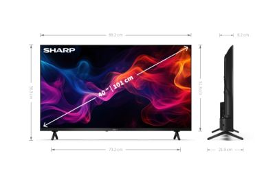 Телевизор Sharp 40GF2265E, 40" LED GOOGLE TV, FHD 1920 x 1080, Frameless, DVB-T/T2/C/S/S2, Active Motion 400, Speaker 2x8W, Dolby Digital, DTS HD, HDR10, Google Assistant, Google Cast, 2xHDMI, 3.5mm Headphone jack / line-out, USB, Wi-Fi, Bluetooth, LAN, M