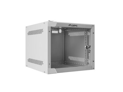 Комуникационен шкаф Lanberg rack cabinet 10" wall-mount 4U / 280x310 for self-assembly (flat pack), grey