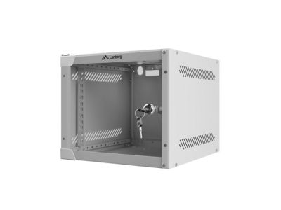 Комуникационен шкаф Lanberg rack cabinet 10" wall-mount 4U / 280x310 for self-assembly (flat pack), grey