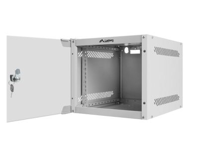 Комуникационен шкаф Lanberg rack cabinet 10" wall-mount 4U / 280x310 for self-assembly (flat pack), grey