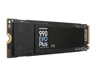 Твърд диск Samsung SSD 990 EVO Plus 4TB PCIe 4.0 NVMe 2.0 M.2 V-NAND 3-bit MLC, 256-bit Encryption, Read 7150 MB/s Write 6300 MB/s