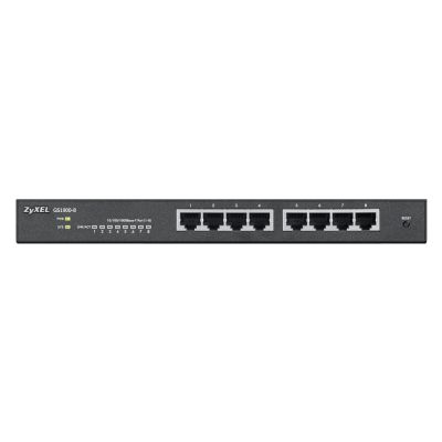 Комутатор ZyXEL GS1900-8 v2, 8 port GbE L2 smart switch, desktop, fanless