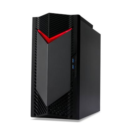 Настолен компютър Acer Nitro N50-130, AMD Ryzen 7 7700 (up to 5.30GHz, 40MB), 32GB DDR5 4800MHz (2*16GB), 1024GB SSD PCI-e + 1*M.2 free, NVIDIA GeForce RTX 4060 8GB GDDR6, No DVD, 5*USB 3.2,Type-C, 2*USB 2.0, Mic.&Audio jacks, RG-45, GLAN, Wi-Fi AX/6E&BT 