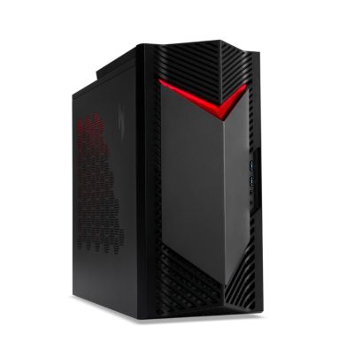 Настолен компютър Acer Nitro N50-130, AMD Ryzen 7 7700 (up to 5.30GHz, 40MB), 32GB DDR5 4800MHz (2*16GB), 1024GB SSD PCI-e + 1*M.2 free, NVIDIA GeForce RTX 4060 8GB GDDR6, No DVD, 5*USB 3.2,Type-C, 2*USB 2.0, Mic.&Audio jacks, RG-45, GLAN, Wi-Fi AX/6E&BT 