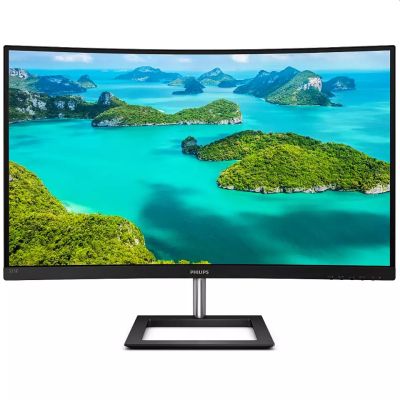 Монитор Philips 325E1C/00, 31.5", Curved 1500R, VA, WLED, 2560x1440@75Hz, 4ms GTG, 250cd/m2, 3000:1, Mega Infinity DCR, FreeSync/Adaptive Sync, FlickerFree, Low Blue Mode, Tilt, D-SUB, HDMI, DP