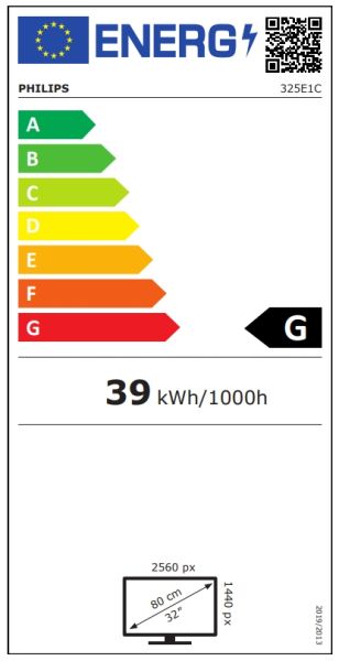 Монитор Philips 325E1C/00, 31.5", Curved 1500R, VA, WLED, 2560x1440@75Hz, 4ms GTG, 250cd/m2, 3000:1, Mega Infinity DCR, FreeSync/Adaptive Sync, FlickerFree, Low Blue Mode, Tilt, D-SUB, HDMI, DP