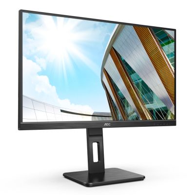 Монитор AOC Q27P2Q, 27" IPS WLED, 2560x1440@75Hz, 4ms GtG, 300cd m2, 1000:1, DCR 50M:1, FlickerFree, Low Blue Light, 2Wx2, Tilt, Height Adjust, Pivot, Swivel, D-SUB, HDMI, DP, USB hub