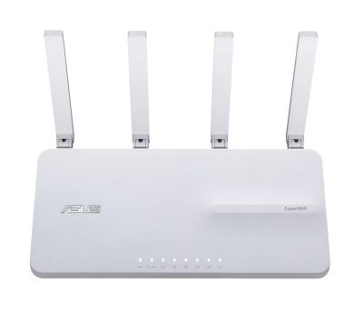 Рутер Asus Business Router & Access Point ExpertWiFi EBR63, AX3000, Dual-Band, Quad-Core 1.7GHz CPU, 256MB/512MB Flash/RAM, Gigabit, OFDMA, Beamforming, Switch & Security Gateway, 5 SSIDs, VLAN, SDN, site-to-sit VPN, wall mounting, White