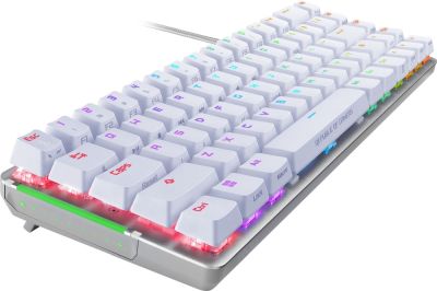 Клавиатура Asus ROG Falchion Ace 65% compact gaming keyboard with pre-lubed ROG NX mechanical switches with ROG switch stabilizer, sound-dampening foam, interactive touch panel, dual Type-C ports, three keyboard tilt angles, and cover case, US layout, Whi