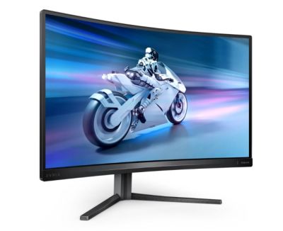 Монитор Philips Evnia 27M2C5500W, 27" Curved 1000R, Fast VA, WLED, 2560x1440@240Hz, 1ms GtG, 0.5ms MPRT, 400cd m/2, 3000:1, Mega Infinity DCR, Adaptive Sync, FlickerFree, LowBlue Mode, Tilt, Height Adjust, Swivel, 2xHDMI, 2xDP, USB hub