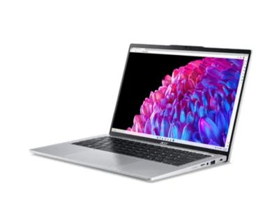 Лаптоп Acer Swift Go 14,SFG14-73-59KB, Intel Core Ultra 5,(up to 4.30GHz, 12MB), 14" 2.2K IPS (2240x1400) sRGB100% SlimBezel, 1*16GB LPDDR5X 6400MHz, 512GB PCIe NVMe SSD, Intel UMA, QHD Cam, WiFi 7, BT 6E, Backlit Kbd, No OS, Silver