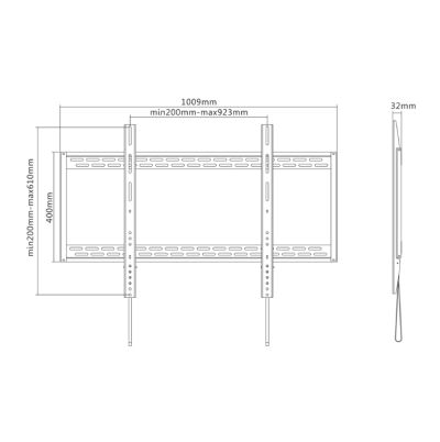 Стойка Neomounts Flat Screen Wall Mount - ideal for Large Format Displays (fixed) - 125KG