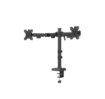 Стойка Neomounts Nero Double Flat Screen Desk Mount (phone holder+Quick-fix clamp/grommet)