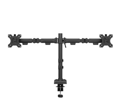 Стойка Neomounts Nero Double Flat Screen Desk Mount (phone holder+Quick-fix clamp/grommet)