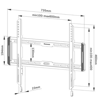 Стойка Neomounts Screen Wall Mount (fixed, ultra thin, VESA 600x400)
