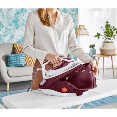 Парогенератор Tefal GV9220E0, ProExpress Protect, red, 2600W, electronic temp settings, 7,5bars, 135g/min, steam boost 540g/min, Durilium Airglide Autoclean Ultra Thin soleplate, AD, AO, removable water tank 1,6L, calc collector, lock system, fast heat up