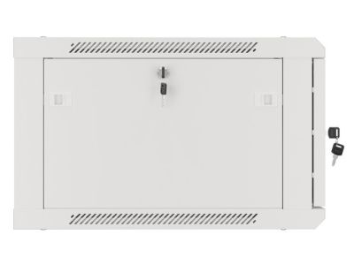 Комуникационен шкаф Lanberg rack cabinet 19" wall-mount 6U/600x600 for self-assembly with metal door grey (flat pack)
