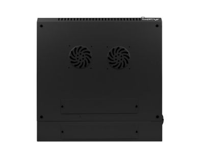 Комуникационен шкаф Lanberg rack cabinet 19" double-section wall-mount 6U / 600x600 for self-assembly (flat pack), black