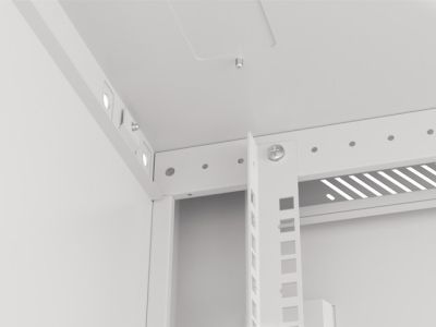 Комуникационен шкаф Lanberg rack cabinet 19" wall-mount 9U/600x600 for self-assembly with metal door grey (flat pack)