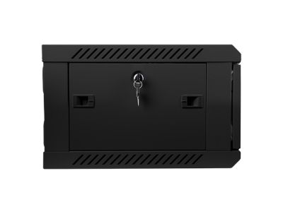 Комуникационен шкаф Lanberg rack cabinet 19" wall-mount 4U / 600x450 for self-assembly (flat pack), black