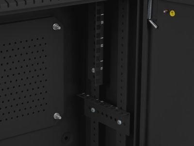 Комуникационен шкаф Lanberg rack cabinet 19" wall-mount 4U+3u/540x200 low-profile black (assembled)